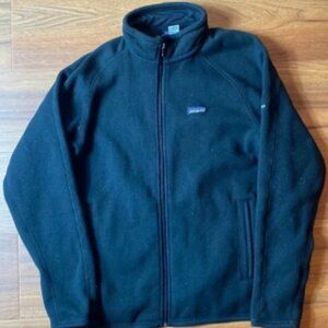 Patagonia mens large navy black zip up jacket